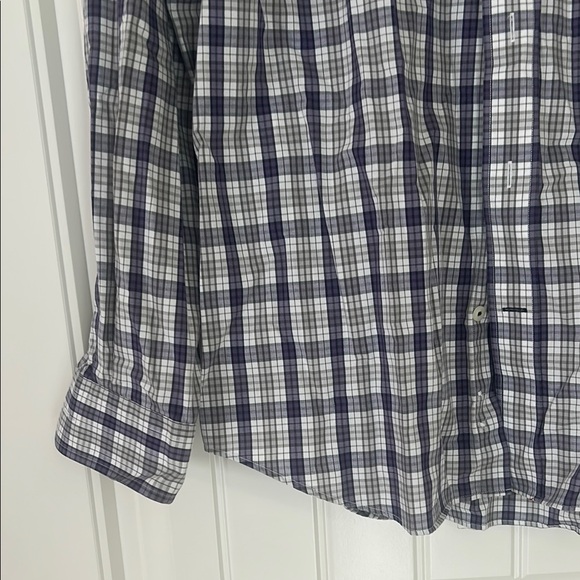 Nautica Blue and White Casual Button Down Shirt - Picture 3 of 8